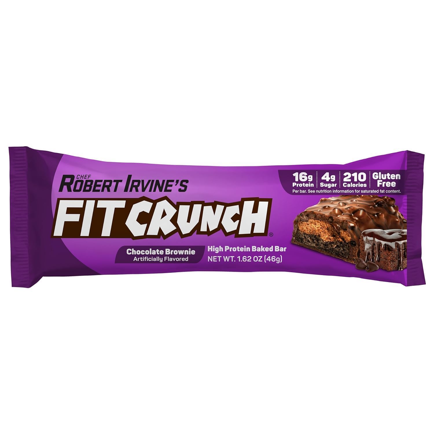 FITCRUNCH Snack Size Bars slice reveals rich interior and clean finish