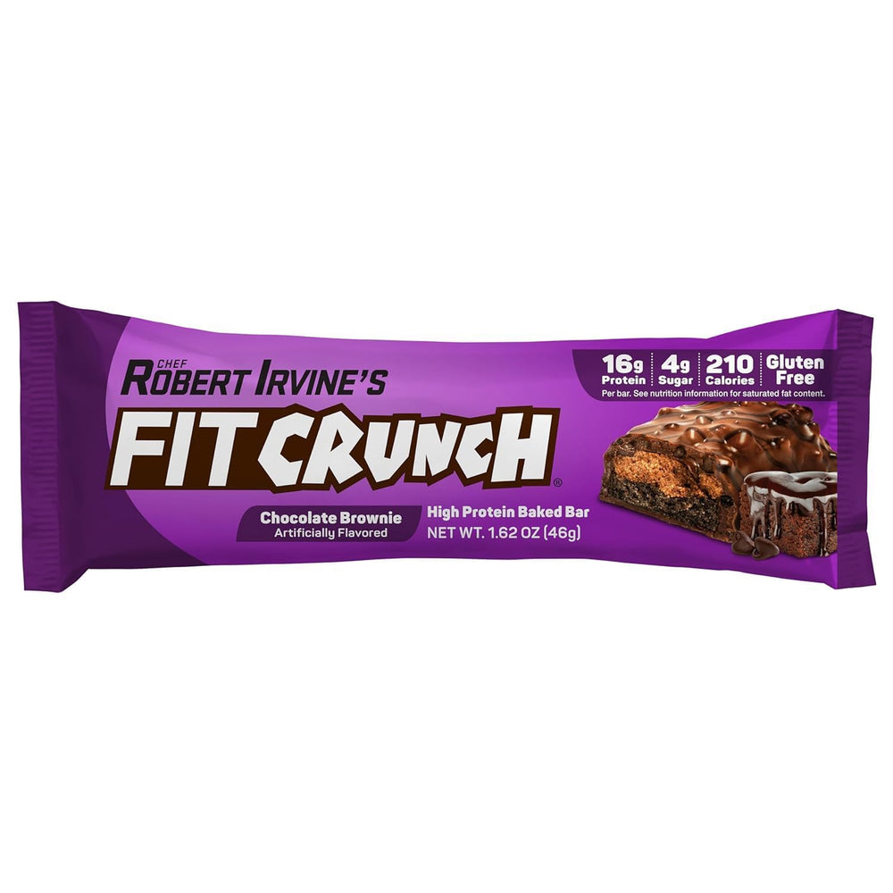 FITCRUNCH Snack Size Bars slice reveals rich interior and clean finish