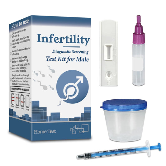 FitEval male fertility test kit packaging, discreet home testing option for couples.