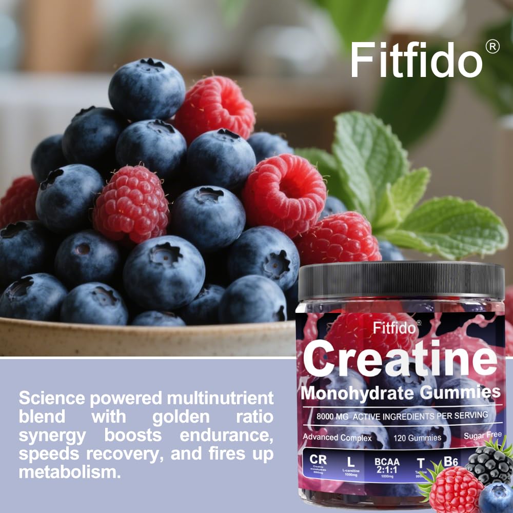 Visual of Fitfido gummies used before and after a workout for potential performance support.