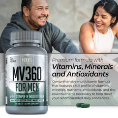 Close-up of lycopene and saw palmetto on MV360 label for prostate support