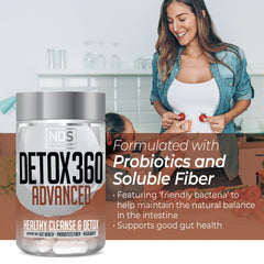 FitLife Detox360 Advanced oat bran fiber image signaling regularity support.