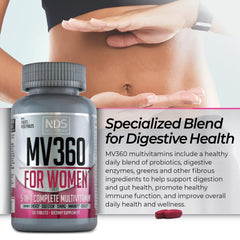 MV360 ingredients label reveals minerals and blends for balanced nutrition
