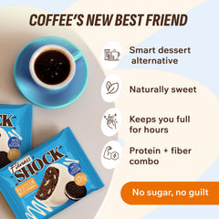 FitnesSHOCK ten-count box showcases convenient dessert portions for home or work