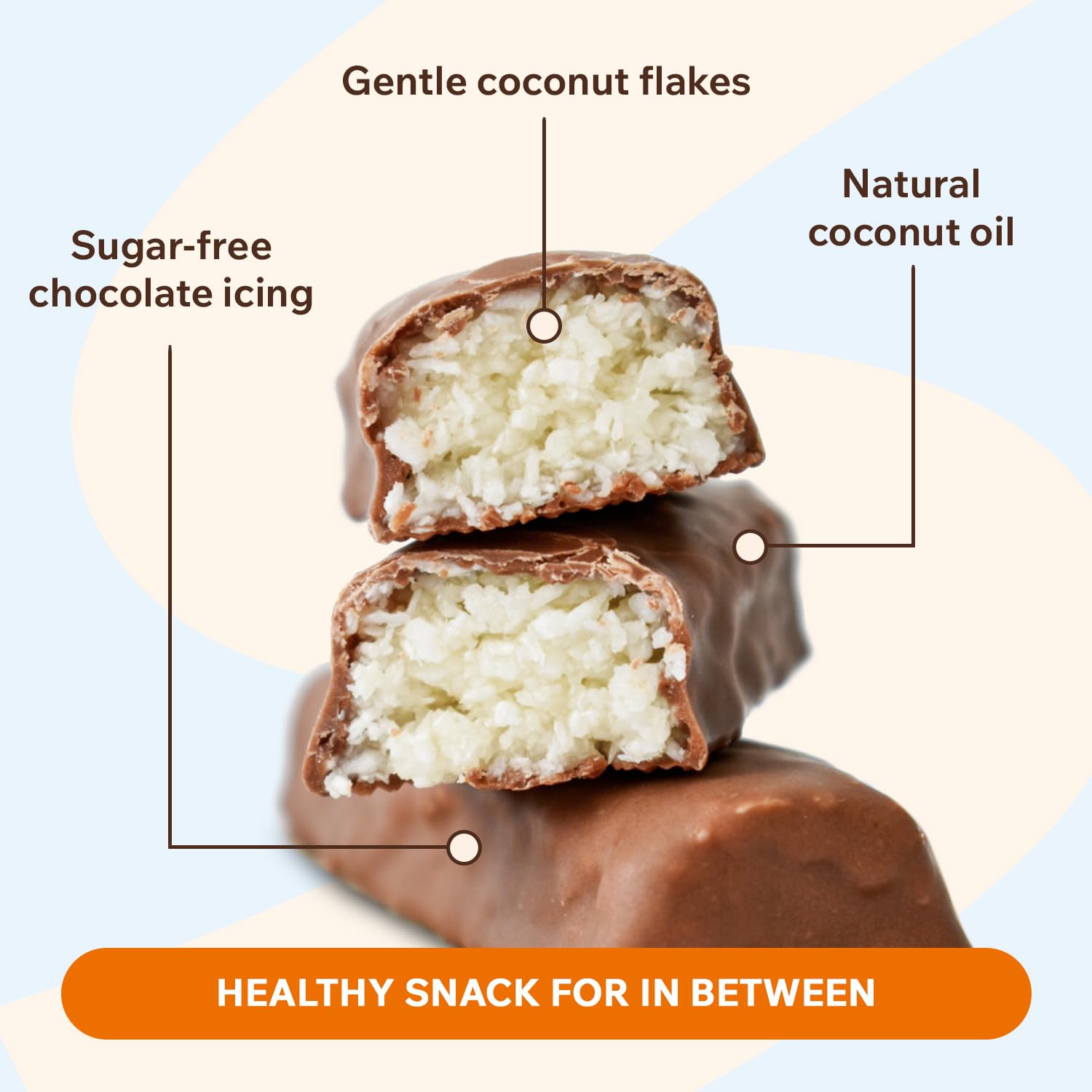 FitnesSHOCK coconut bars soft coconut filling visible.