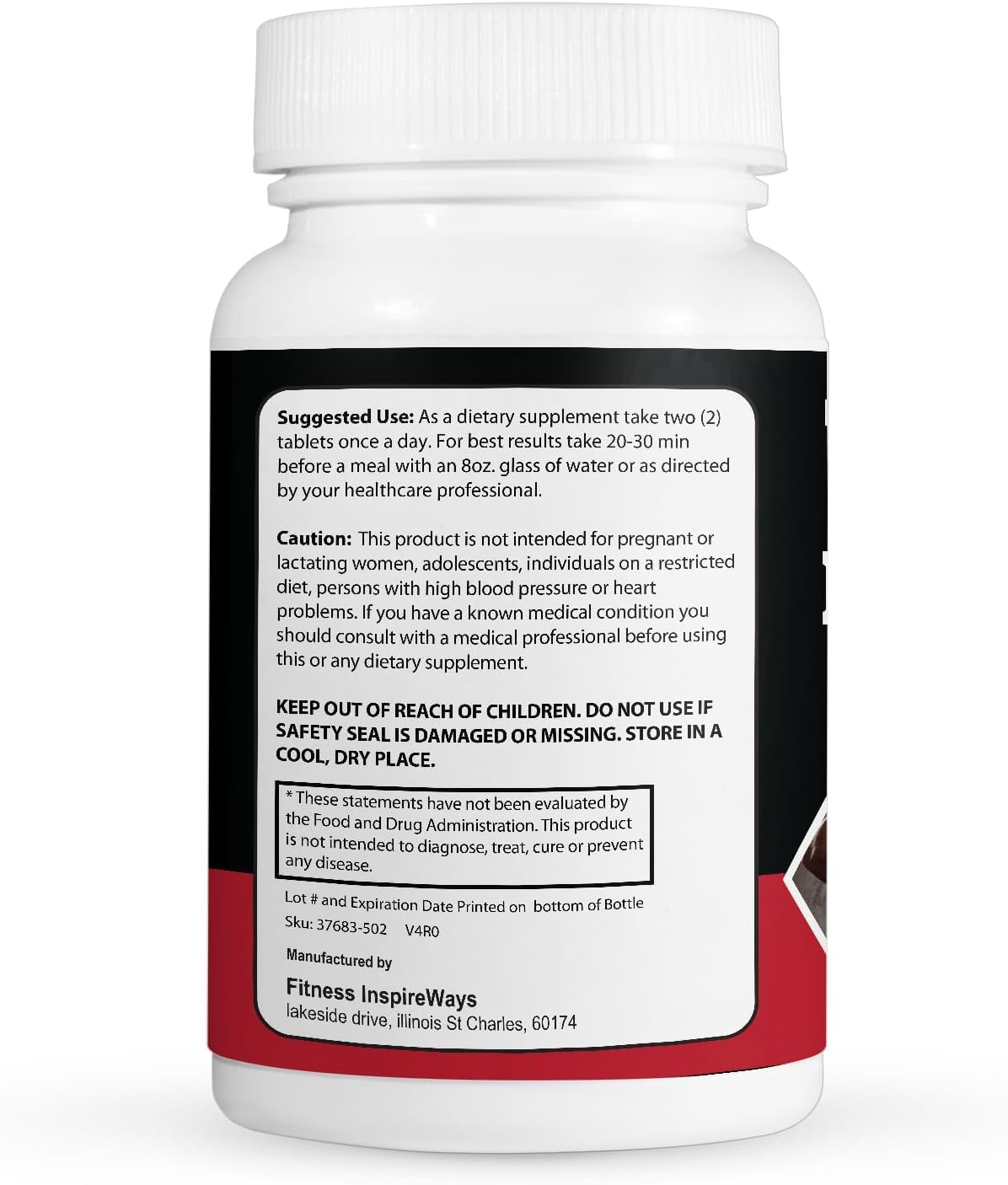 Fitness InspireWays packaging box highlighting all-natural ingredients for daily performance.