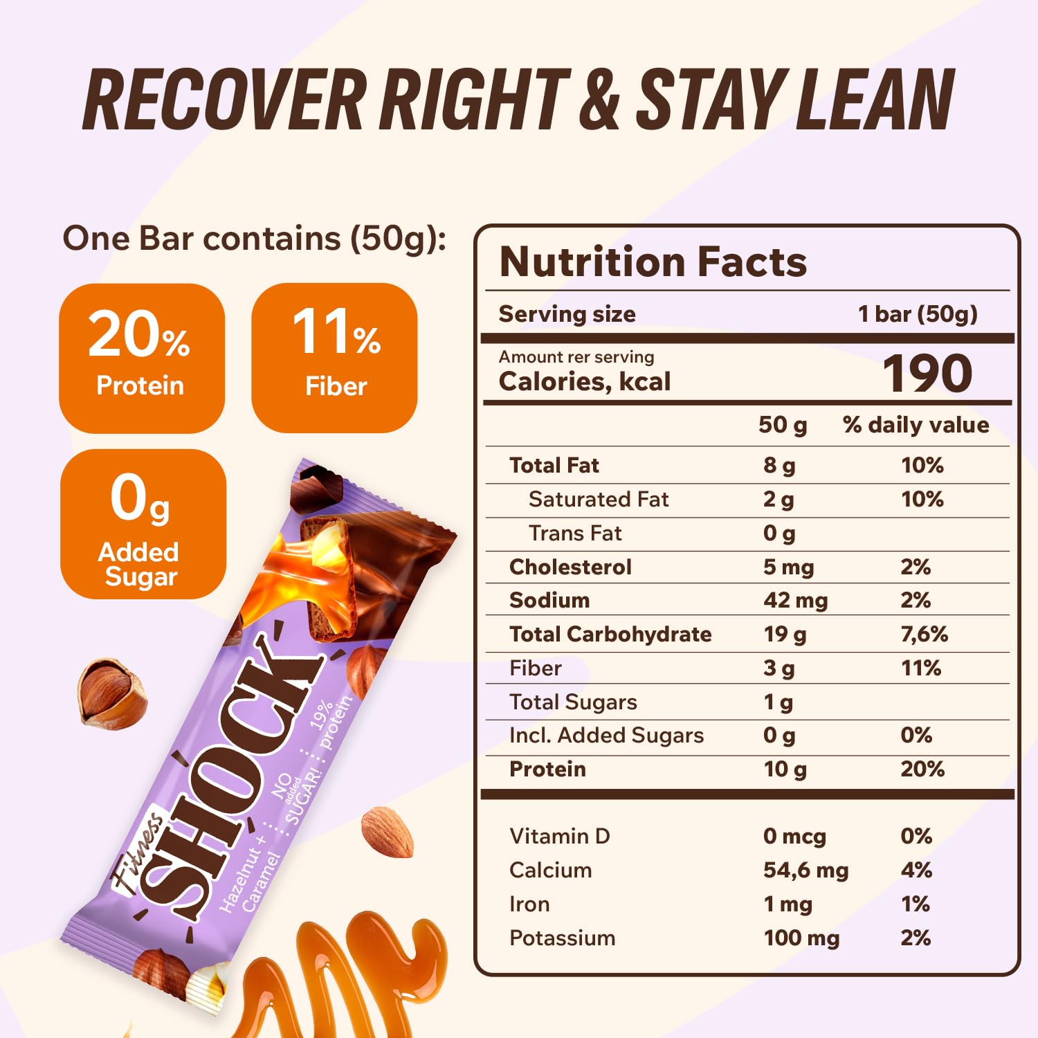 FitnesSHOCK on-the-go snack ready to grab from a bag or gym kit.