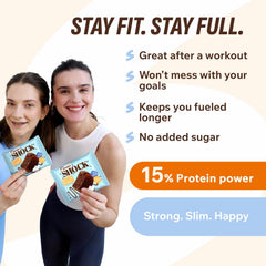 Individual 50g portions of FitnesSHOCK brownies for on-the-go treats.