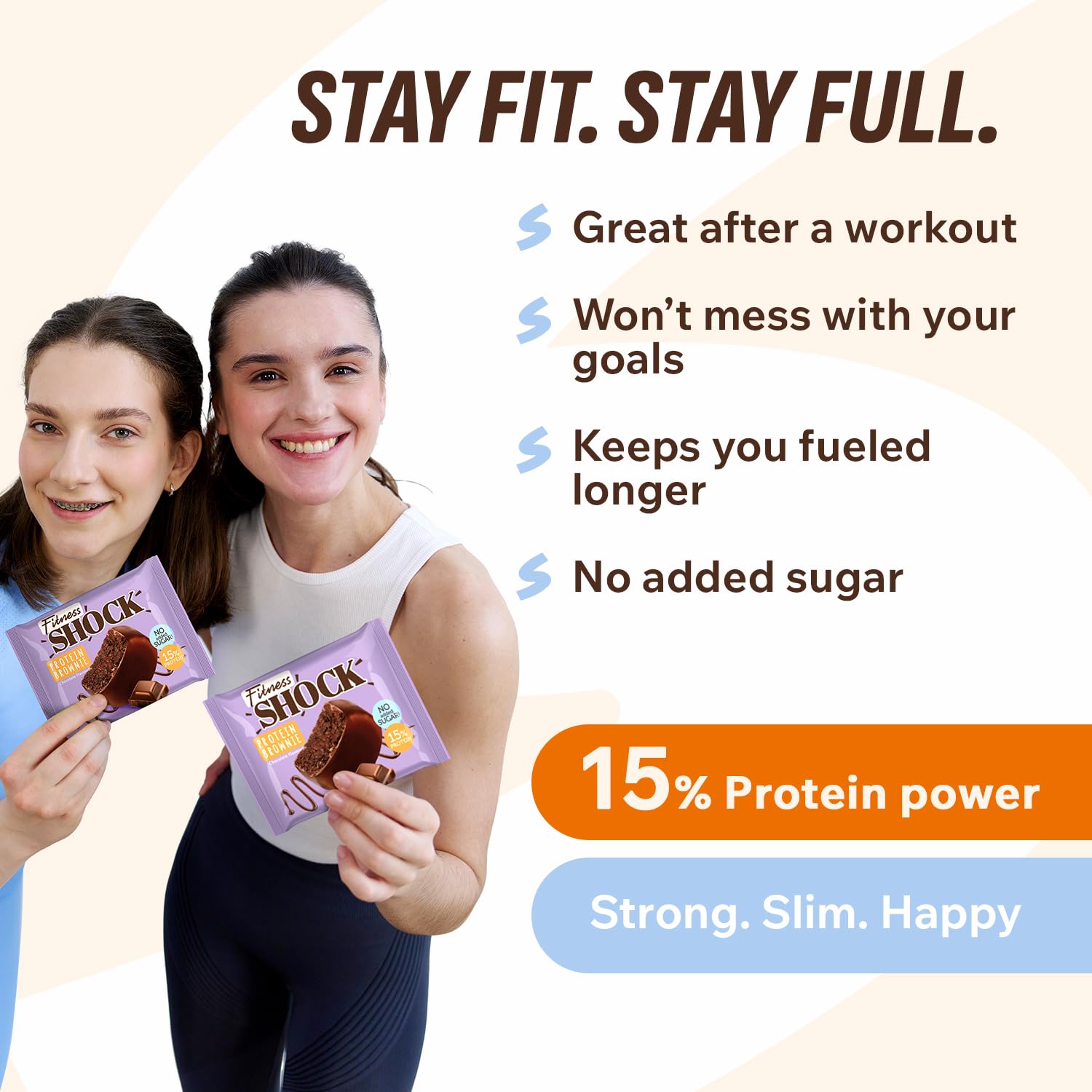 FitnesSHOCK packaging at-home display for grab-and-go convenience.