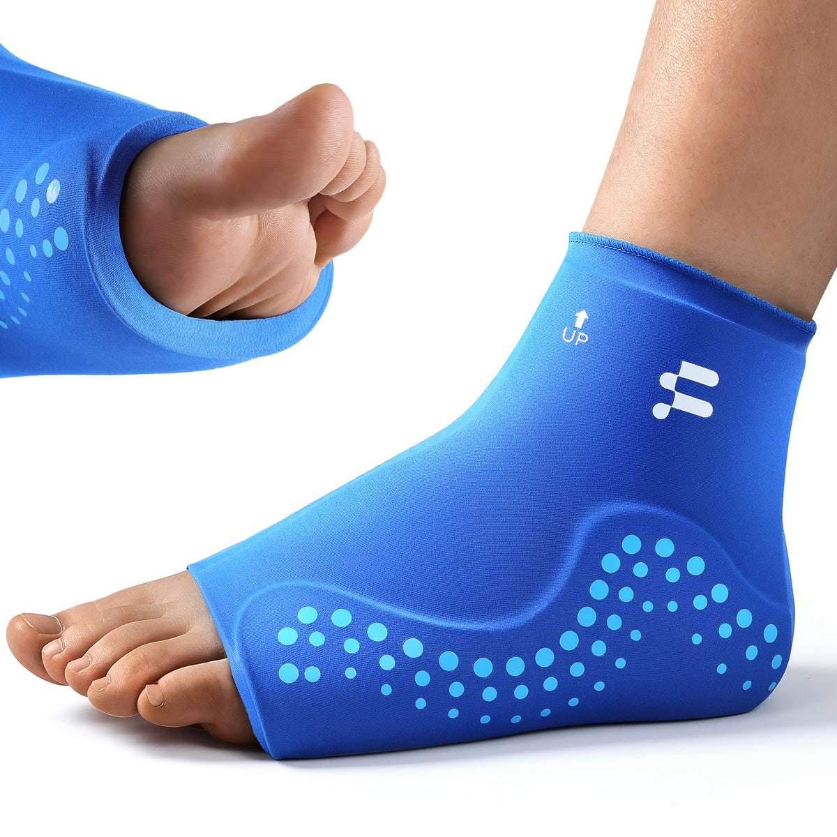 Fitomo extended ankle ice pack wrap cools and soothes the ankle joint