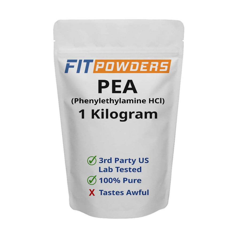 FitPowders Phenylethylamine powder bottle for precise dosing and storage.
