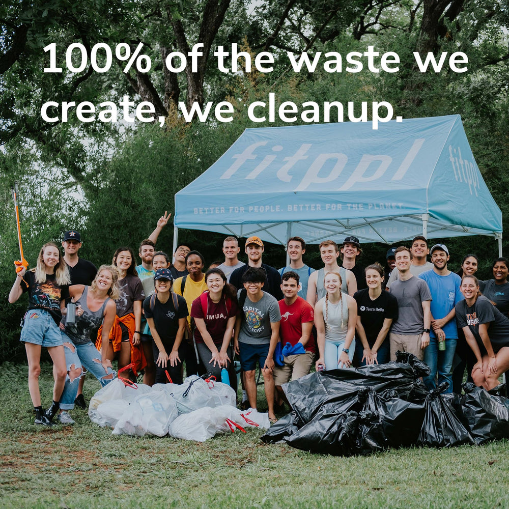 fitppl sustainable packaging supporting city and wild cleanups
