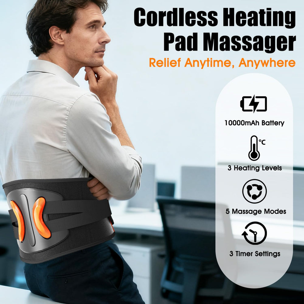 Fittyfun travel-friendly back heating pad for car