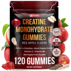 FitVitality Premium 120 Creatine Gummies pack shot demonstrates vegan and sugar-free formula for daily use.