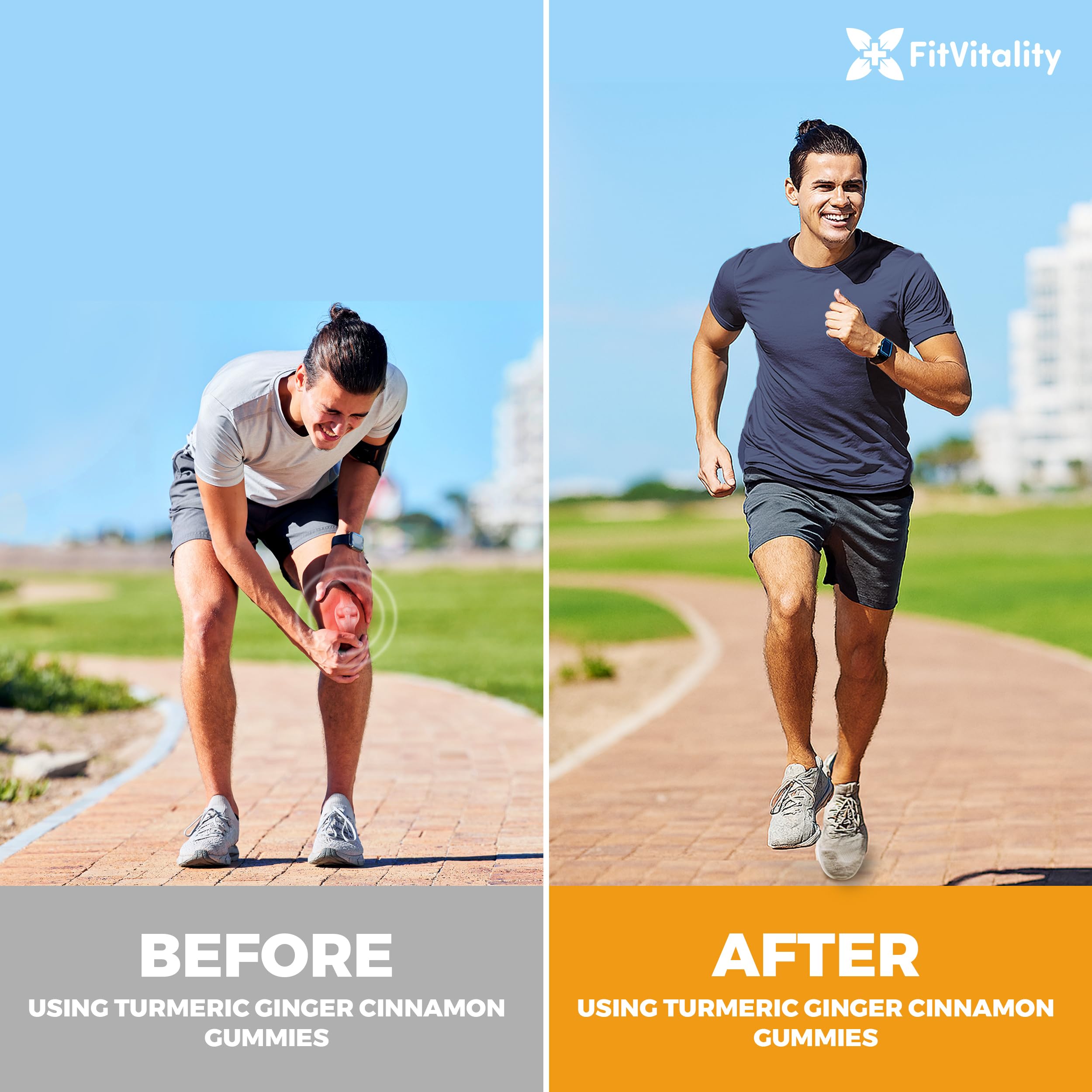 FitVitality vegan gluten-free gummies label with plant-based pectin.