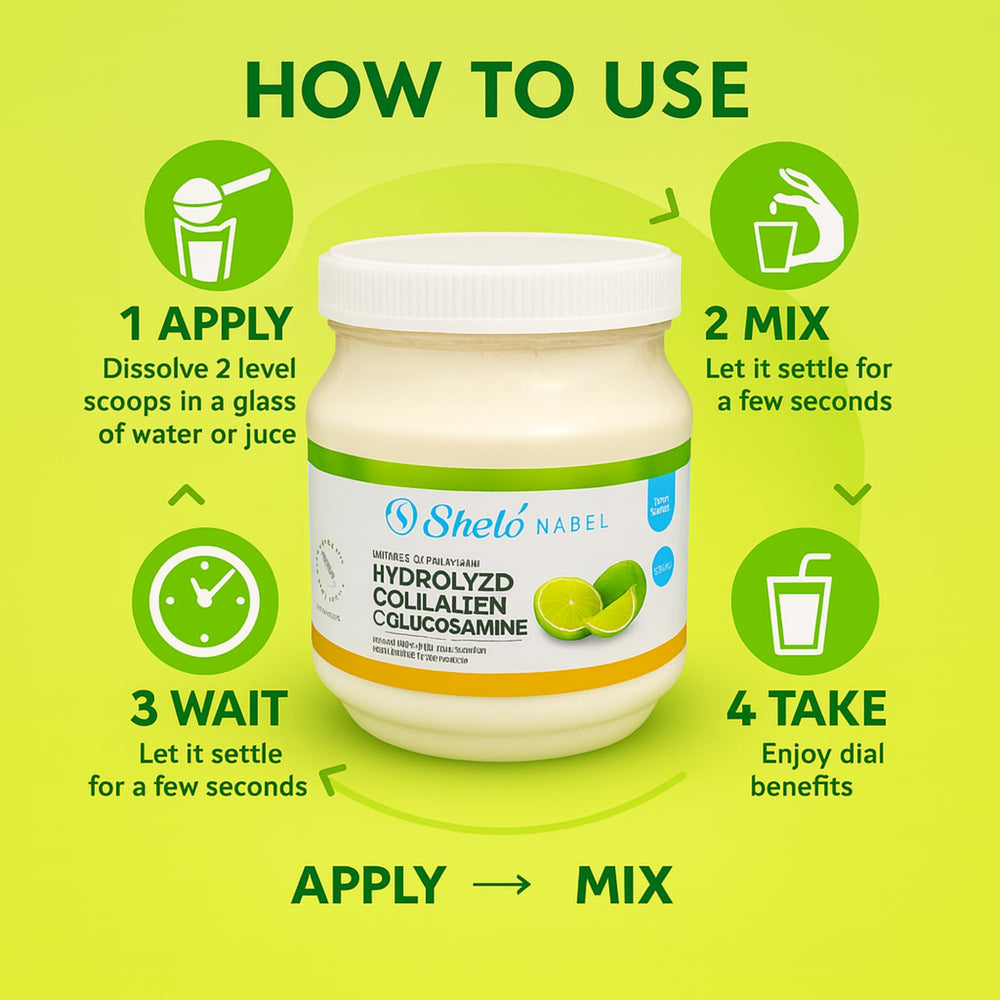 Five Brothers Collagen Lemon glass illustrates joint flexibility support.