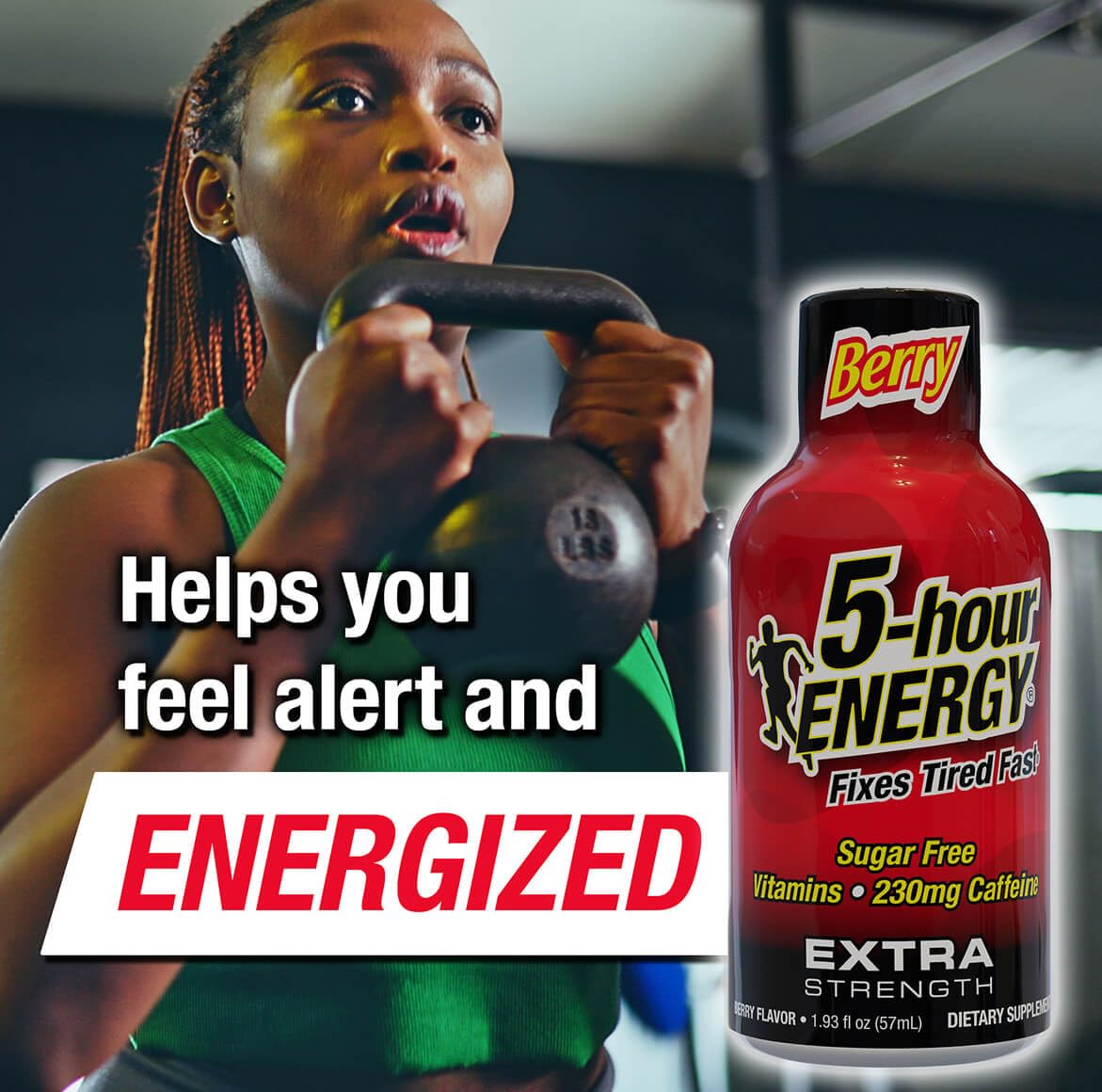 Five-hour ENERGY ingredients highlight B vitamins and amino acids support.