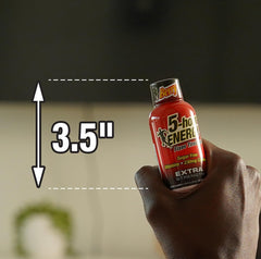 Five-hour ENERGY berry shot in travel bag for on-the-go boosts.