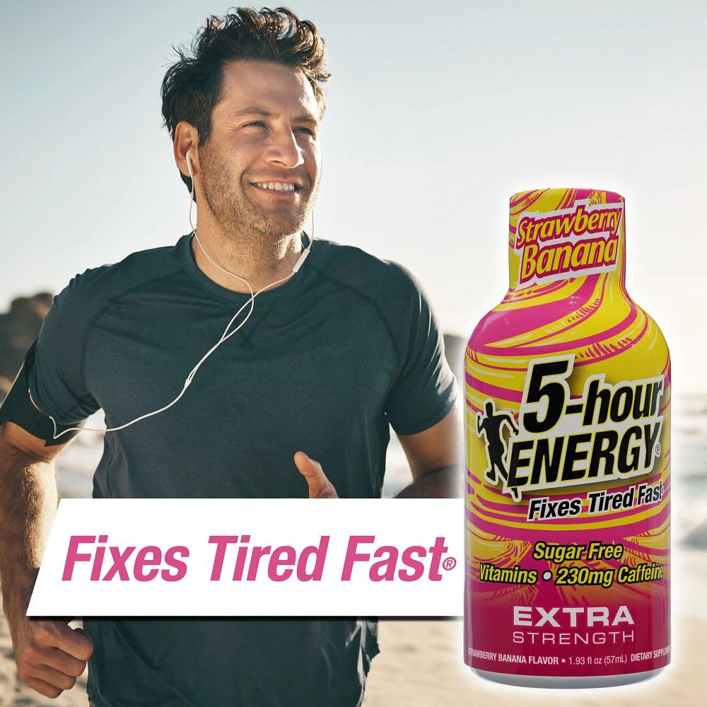 Five-hour ENERGY caffeine boost delivers 230 mg per shot for alertness