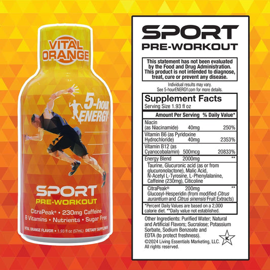Pouring a Citrapeak shot shows fast energy for workouts.