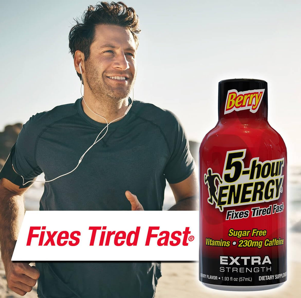 Five-hour ENERGY pocket-pack shot ideal for travel and busy days.
