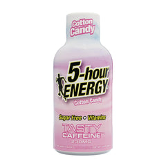 Five-hour ENERGY Cotton Candy shot front view boosts quick energy on the go