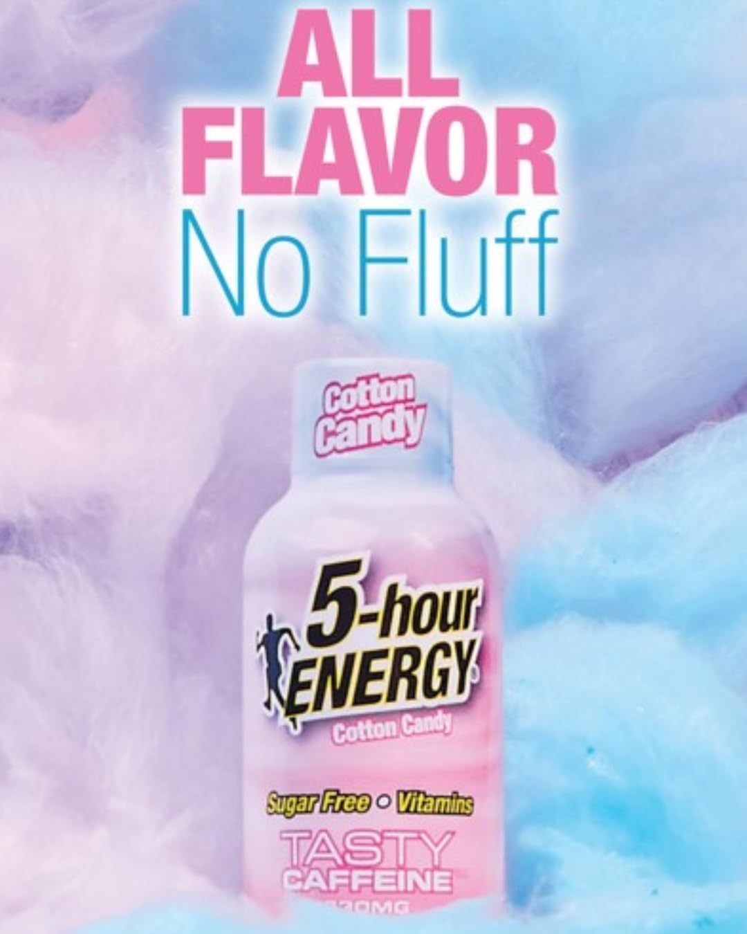 Five-hour ENERGY Cotton Candy shot on-desk setup powers focused moments