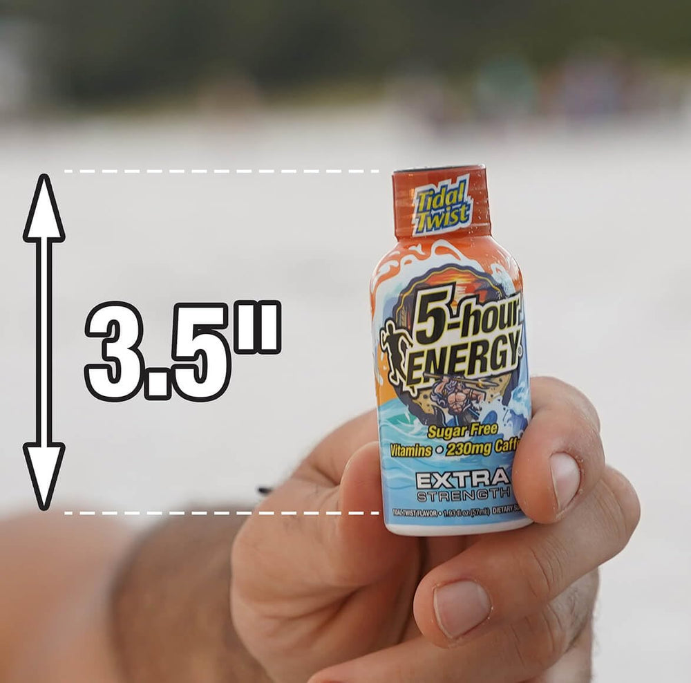 Five-hour Energy Extra Strength Tidal Twist foil pack displays pina colada flavor.