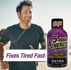5-hour ENERGY Extra Strength Grape Shot pocket-ready for on-the-go use