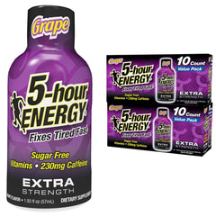 5-hour ENERGY Extra Strength Grape Shot pour ready for a quick caffeine lift