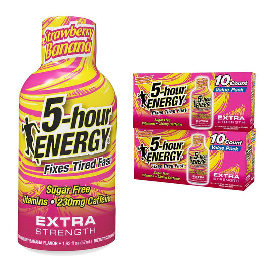 Five-hour ENERGY extra-strength shot in Strawberry Banana, 57ml, boosts energy on the go