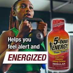 Label close-up highlighting B-vitamins and ingredients in 5-hour ENERGY