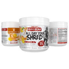 AllDayYou Shred on-the-go bottle and shaker setup for training