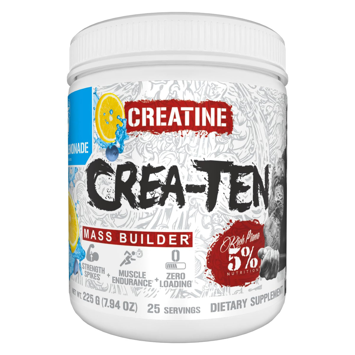 Five Percent Nutrition CreaTEN bottle pour shows fast delivery for intense training