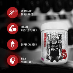 Five Percent Nutrition Rich Piana 5150 Citrulline blend emphasizing boosted blood flow and pumps.