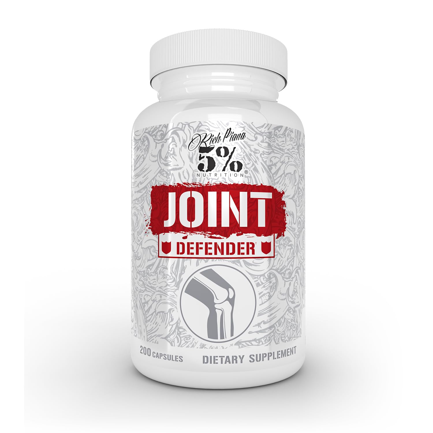 Five-Percent Nutrition Rich Piana Joint Defender bottle front for joint support.