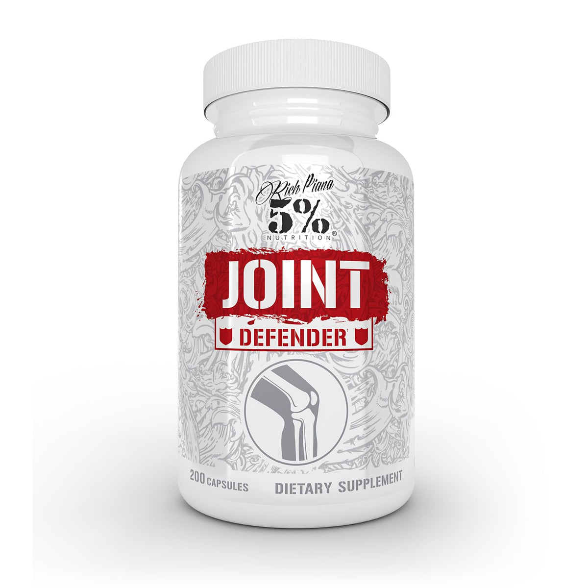 Five-Percent Nutrition Rich Piana Joint Defender bottle front for joint support.