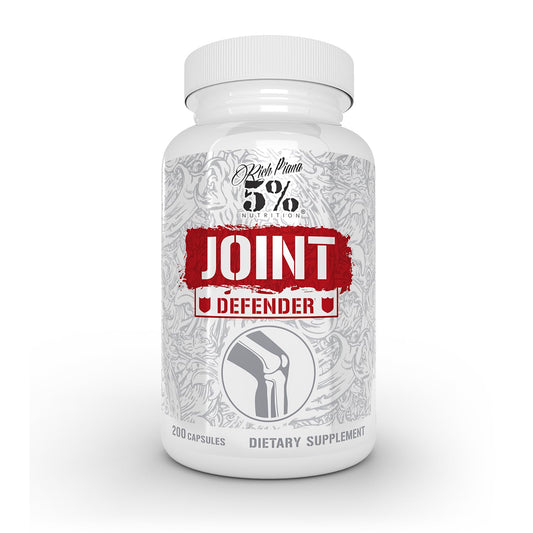 Five-Percent Nutrition Rich Piana Joint Defender bottle front for joint support.