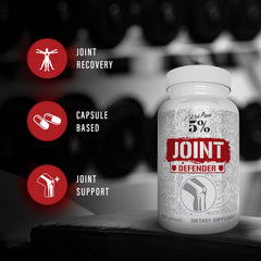 Joint Defender capsules in view signaling daily joint support from Five Percent.