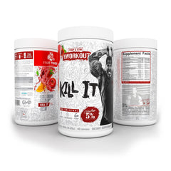 Nutrition facts panel on Kill It pre-workout container