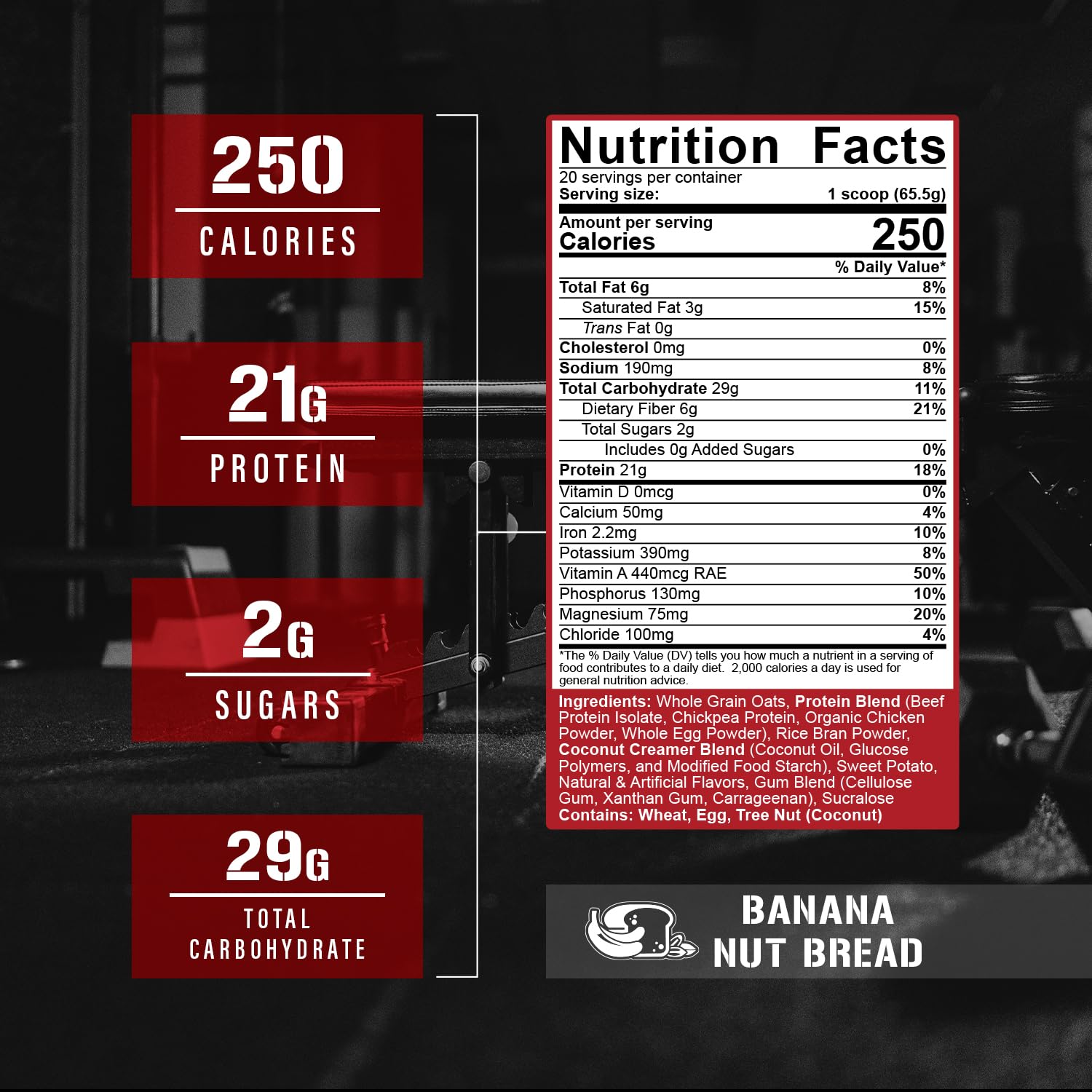 Glass of Real Carbs + Protein shake ready after a workout