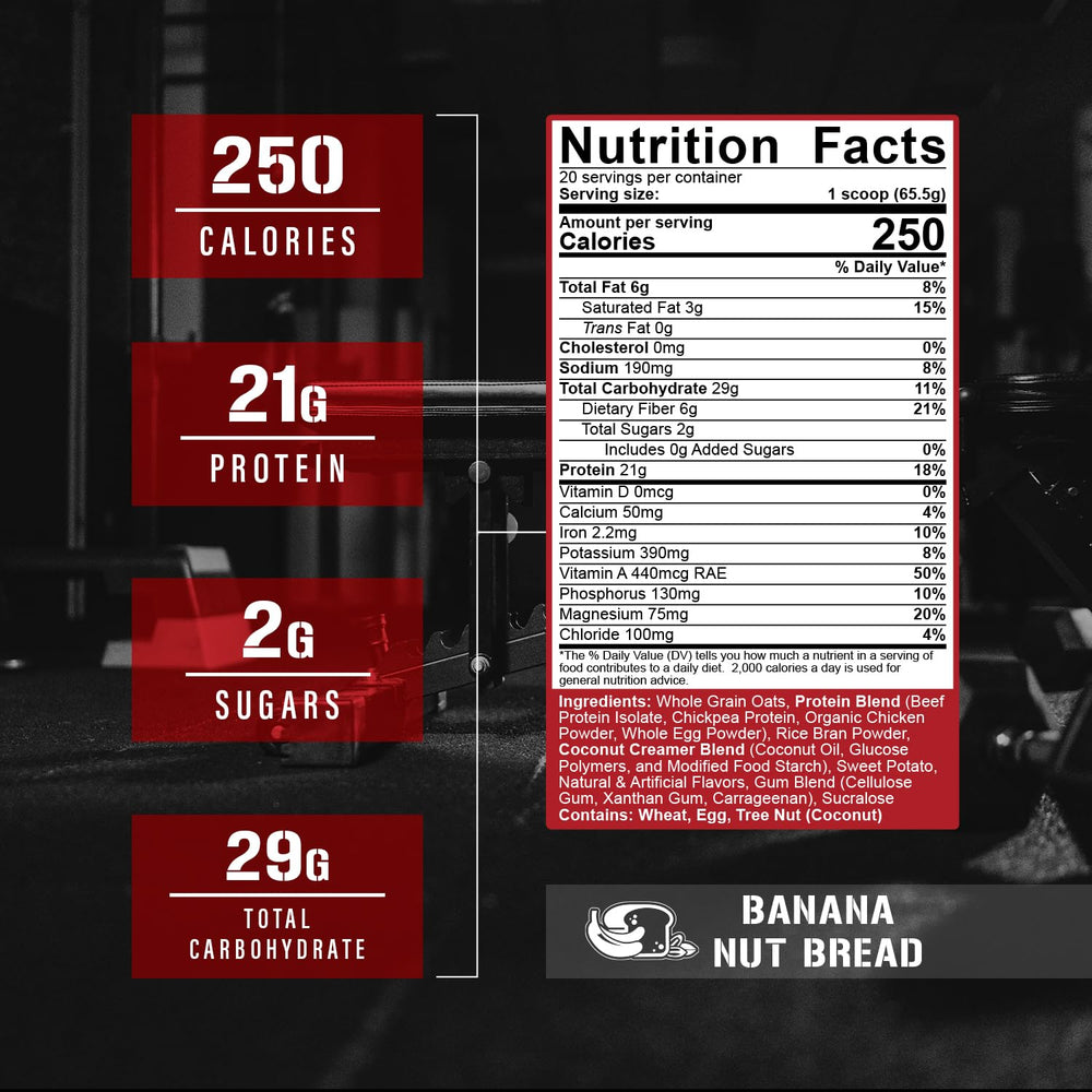 Glass of Real Carbs + Protein shake ready after a workout