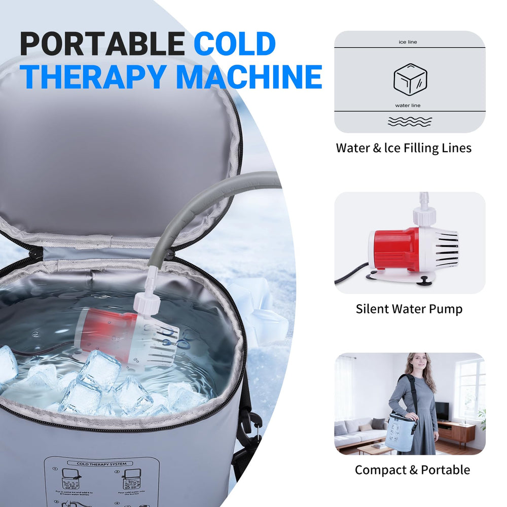 Fiveoffo ice water bottles inside showcases high-capacity cooling supply.