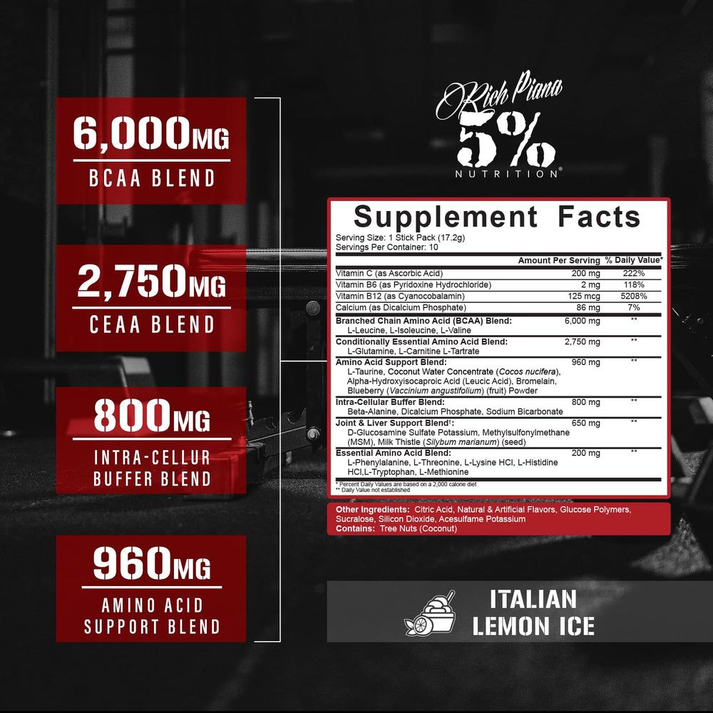 ADYM label close-up highlighting amino acid matrix for recovery and endurance.