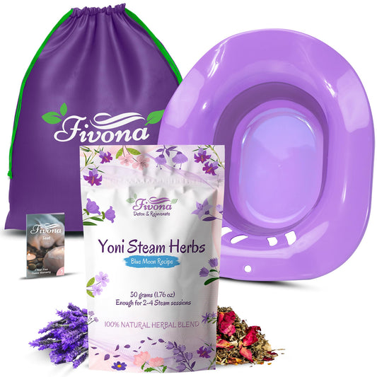Fivona expandable seat ergonomic design for comfortable yoni steaming.