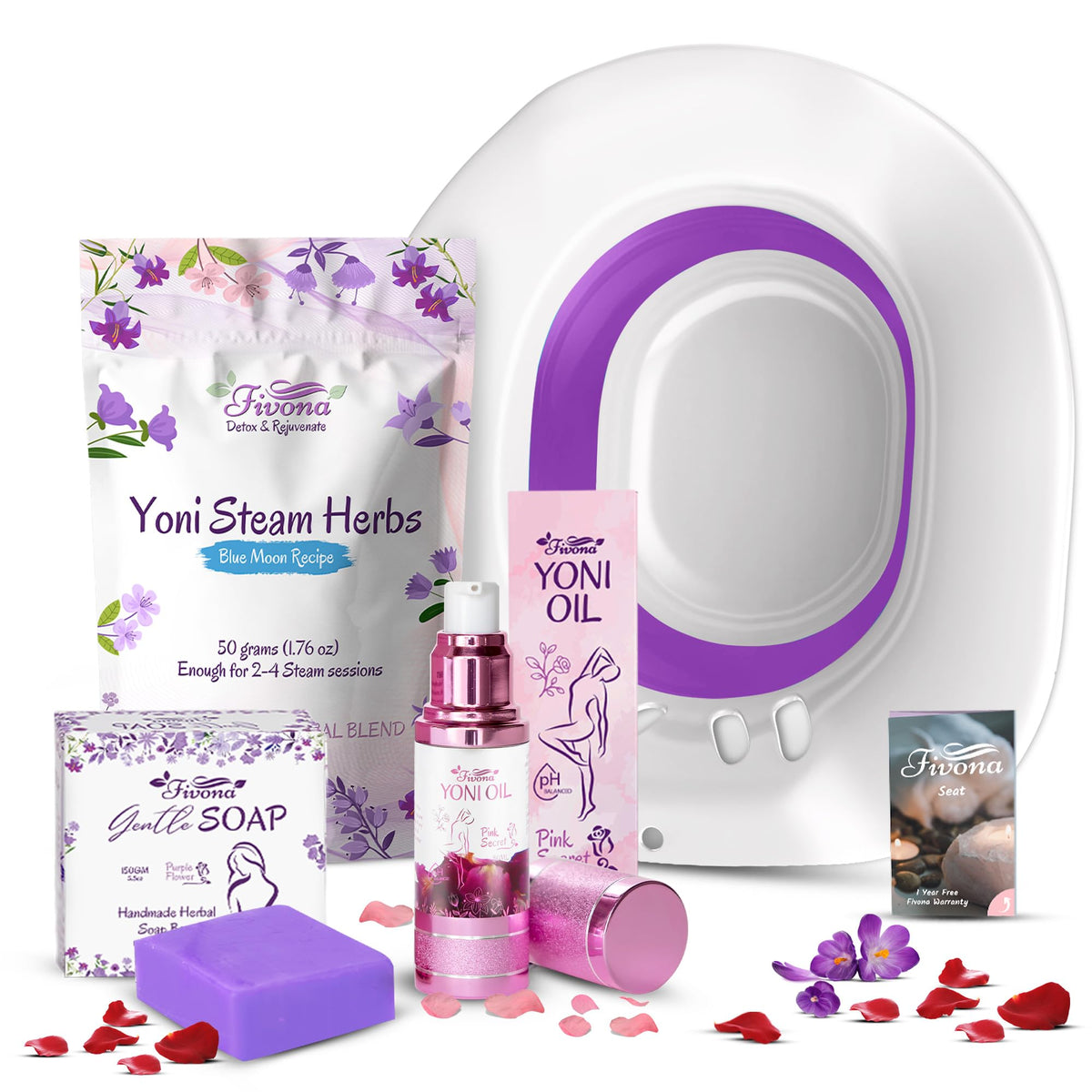Fivona Yoni Care Kit expandable seat ready for comfortable steam sessions