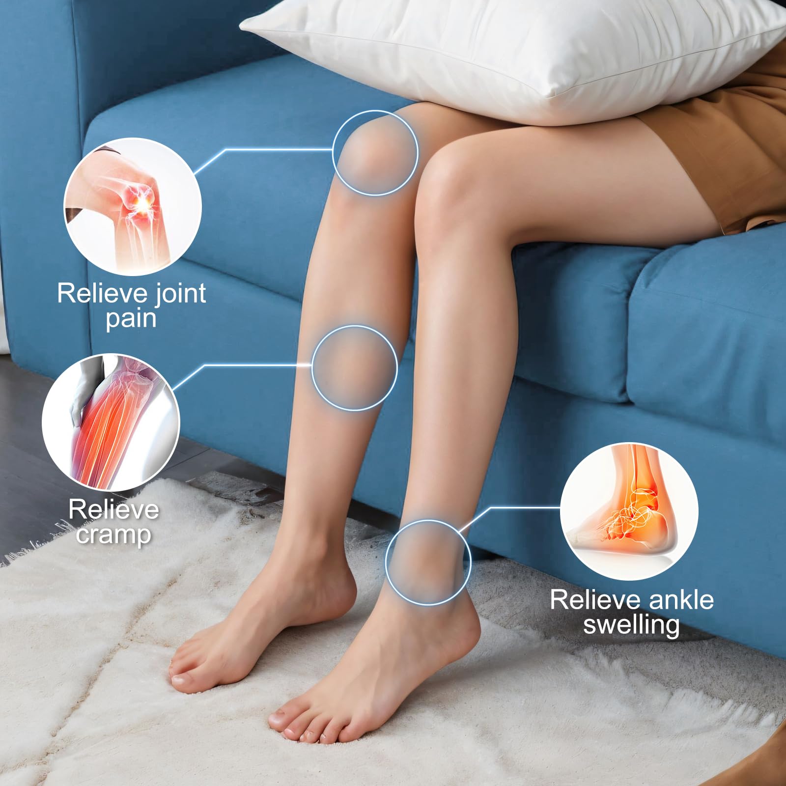F FIWENE foot massager remote control for hands-free operation