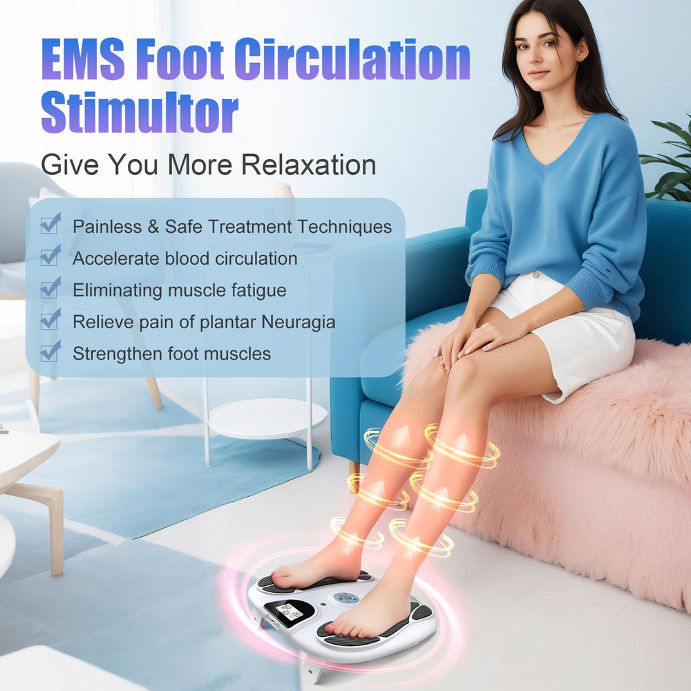 F FIWENE foot massager side view showing slim footprint for easy storage