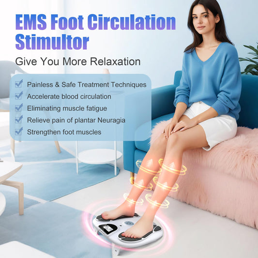 F FIWENE foot massager side view showing slim footprint for easy storage