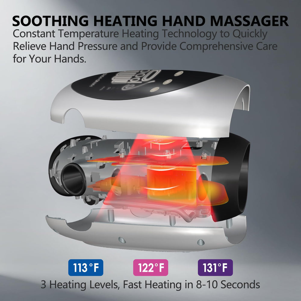 F FIWENE hand massager is portable and rechargeable for on-the-go use